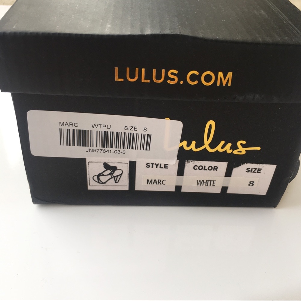 NEW Lulus Marc White Lace Up Heels - Picture 9 of 11